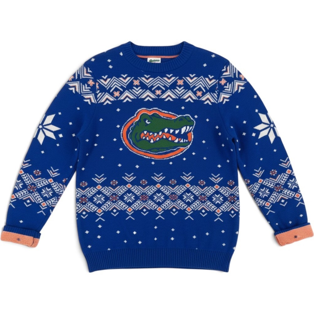 Campus Specialties Florida Gators NCAA Blue Fair Isle Knit Sweater Large
